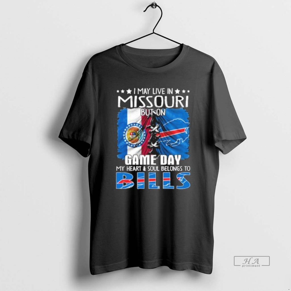Official Trending Shirt I May Live In Missouri But On Gameday My Heart And Soul Hoodie, Sweatshirt | AU01DripNestTees.com