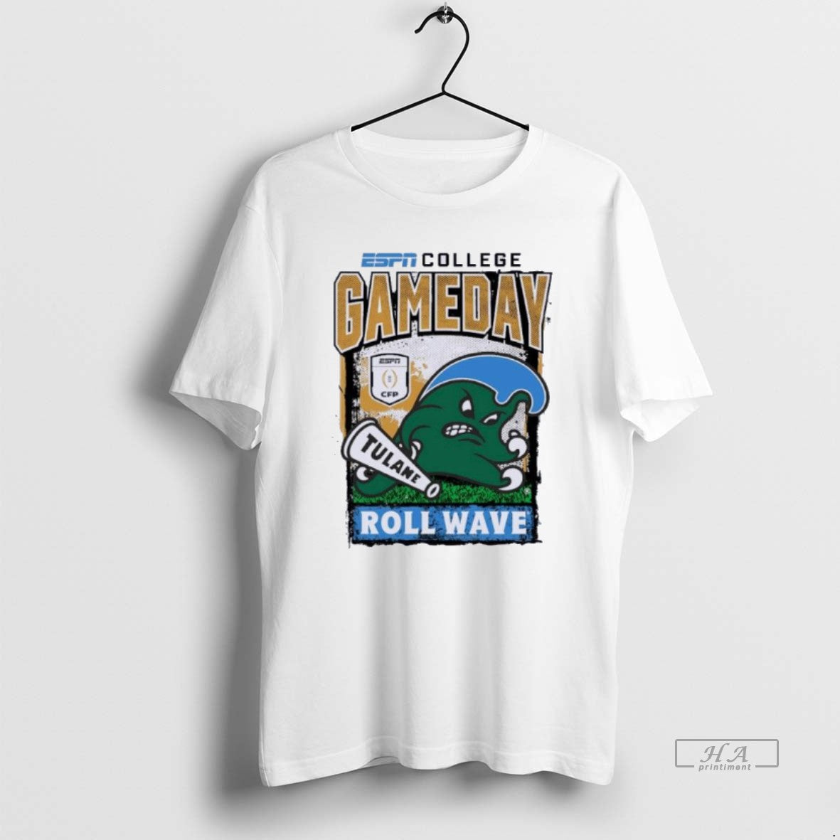 Official Tulane Green Wave Cfp Gameday 1st Round Mascot Roll Wave T-Shirts, Hoodie, Sweatshirt | AU01DripNestTees.com