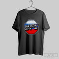 Official Ufc Octagon Logo With Russia Flag Background Posters Black