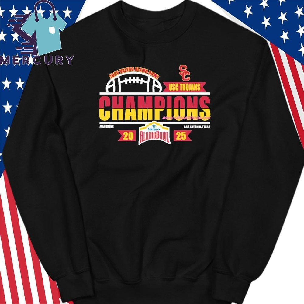 USC Trojans Football 2025 Valero Alamo Bowl Champions Locker Room Shirt