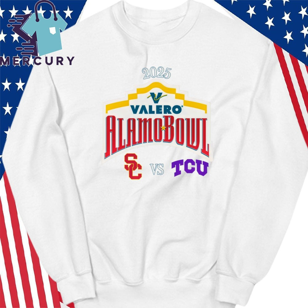 USC Trojans Vs TCU Horned Frogs 2025 Valero Alamo Bowl Shirt
