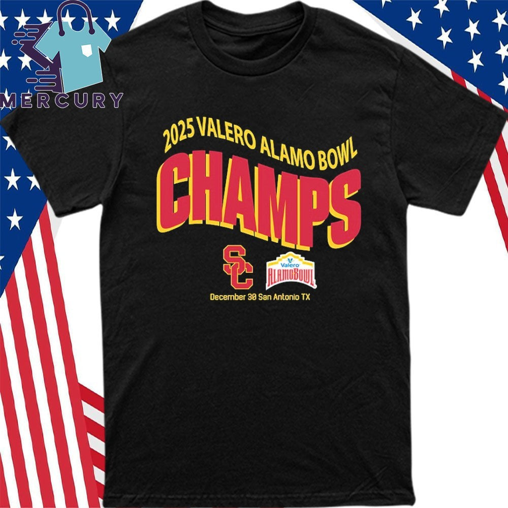 USC Trojans football 2025 Valero Alamo Bowl Champions On December 30 In San Antonio TX Shirt