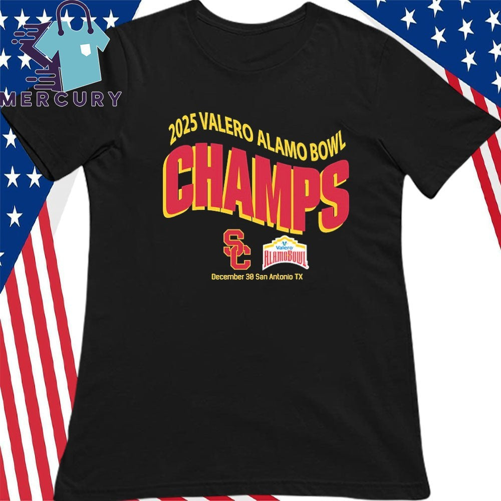 USC Trojans football 2025 Valero Alamo Bowl Champions On December 30 In San Antonio TX Shirt