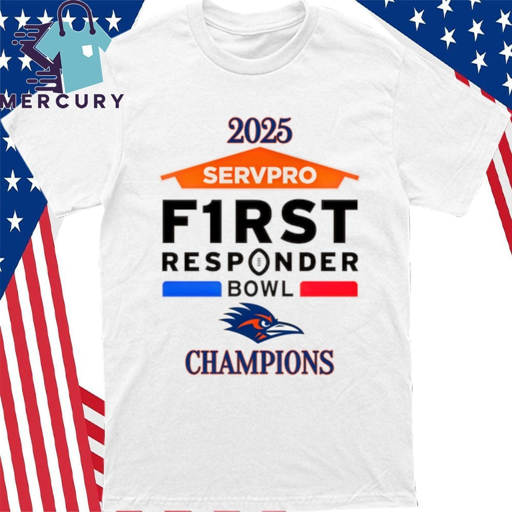 UTSA Roadrunners 2025 First Responder Bowl Champions Logo Shirt