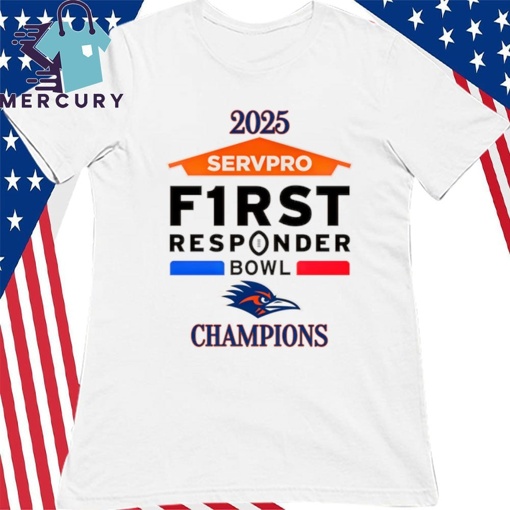 UTSA Roadrunners 2025 First Responder Bowl Champions Logo Shirt