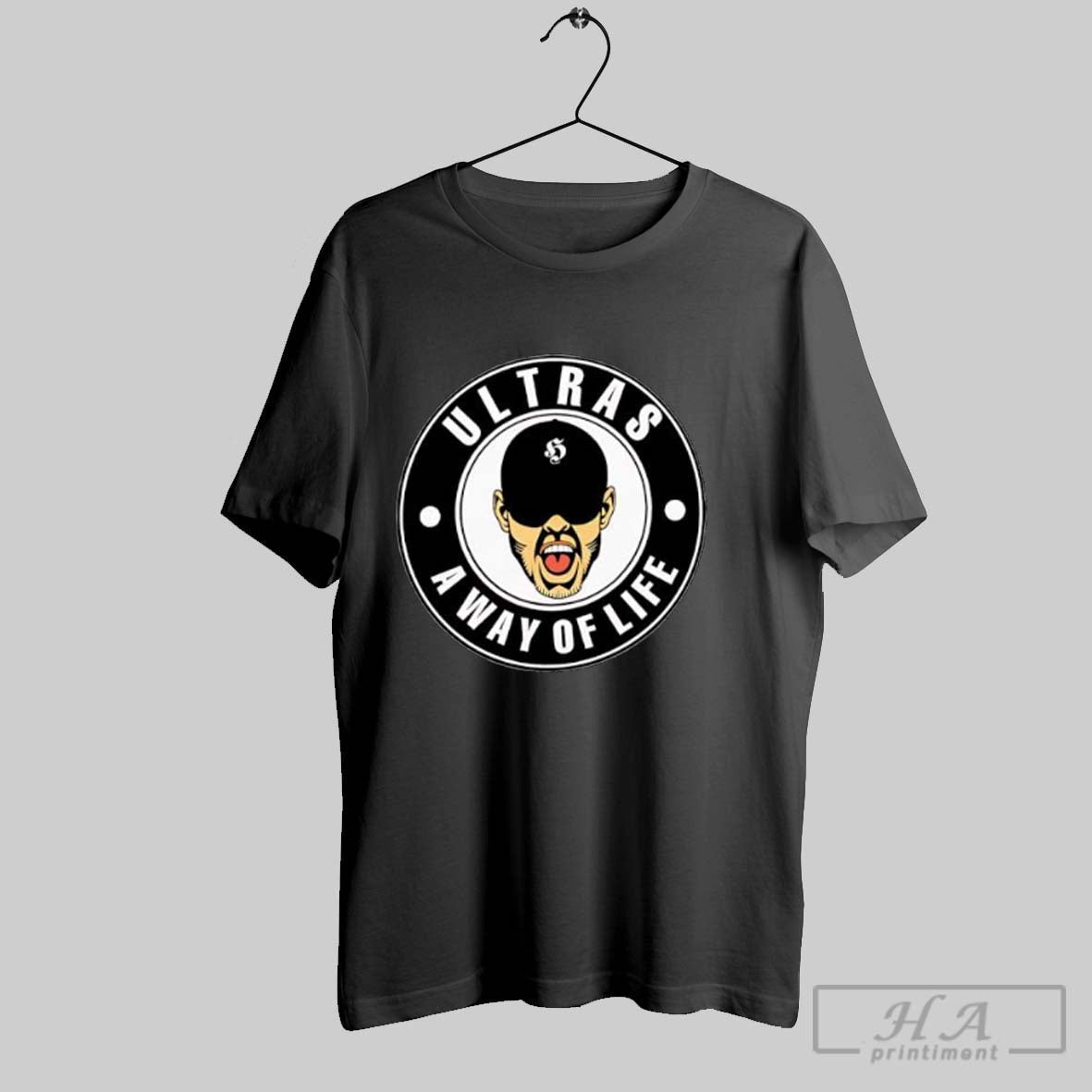 Official Ultras A Way Of Life With Football Fan And Cap Posters Black
