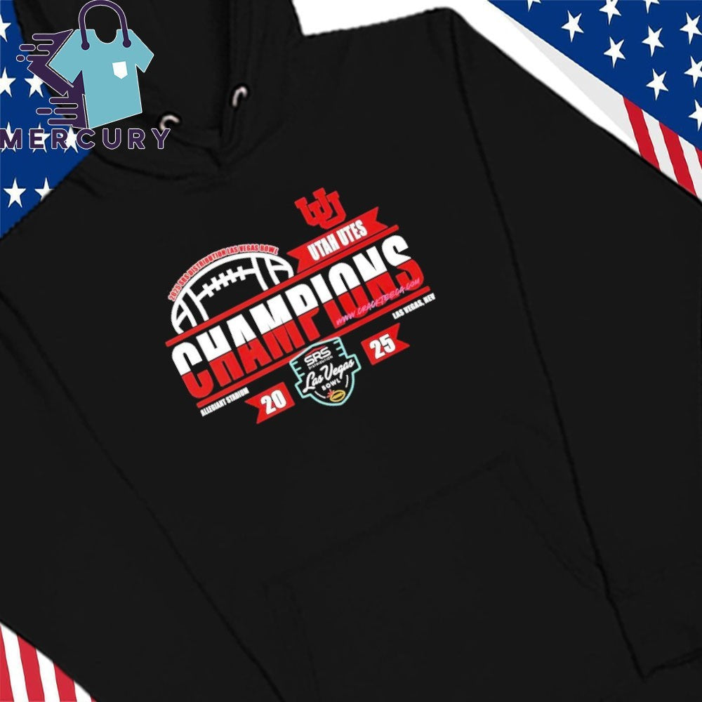Utah Utes 2025 SRS Distribution Las Vegas Bowl Champions Locker Room Shirt