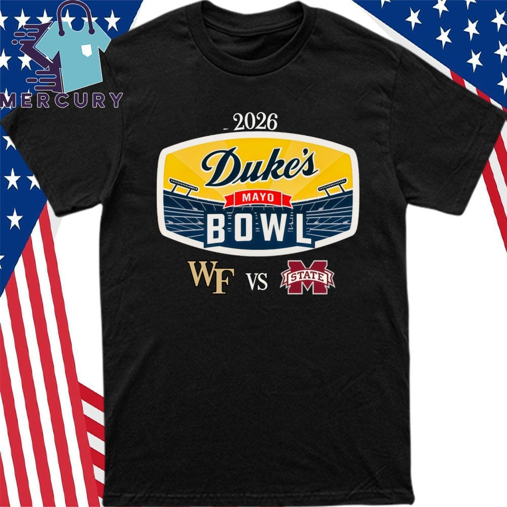 Wake Forest Demon Deacons Vs Mississippi State Bulldogs 2026 Duke’s Mayo Bowl Shirt
