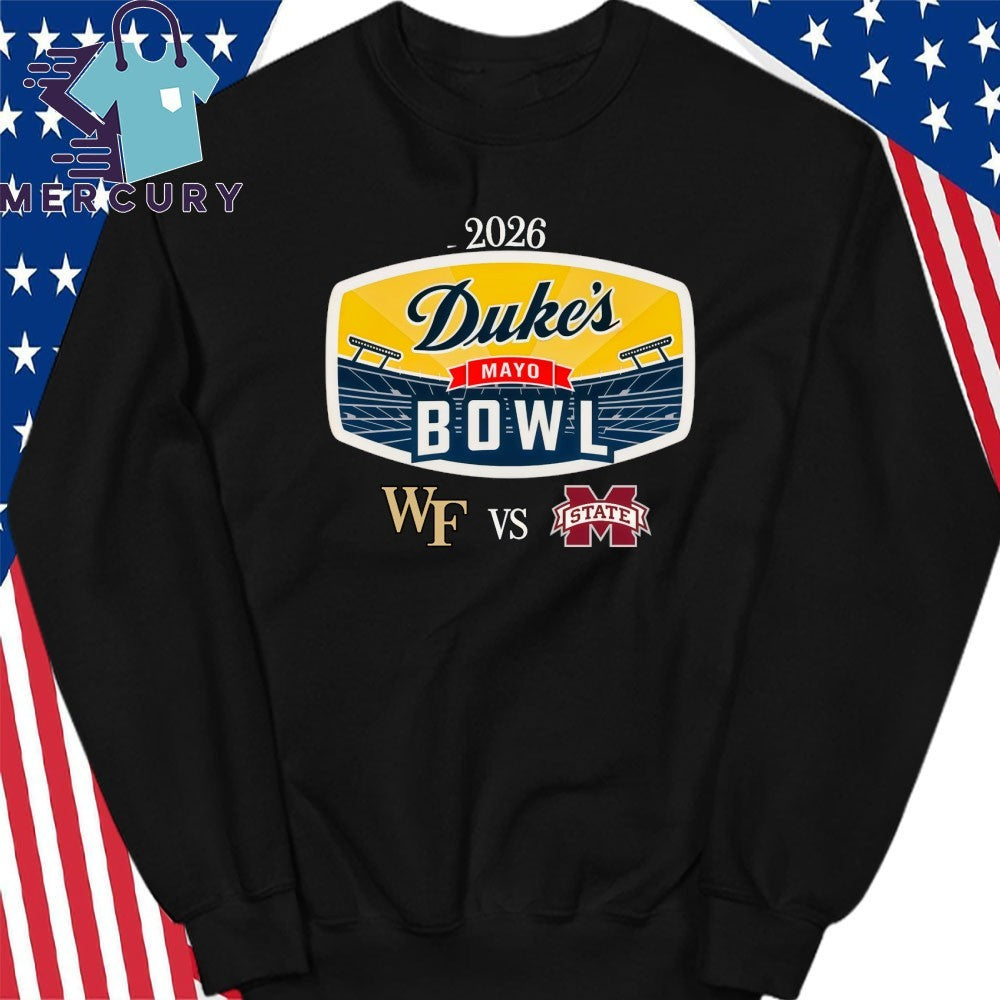 Wake Forest Demon Deacons Vs Mississippi State Bulldogs 2026 Duke’s Mayo Bowl Shirt