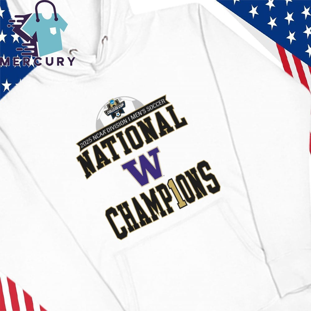Washington Huskies 2025 NCAA Men’s Soccer National Champions Locker Room Shirt