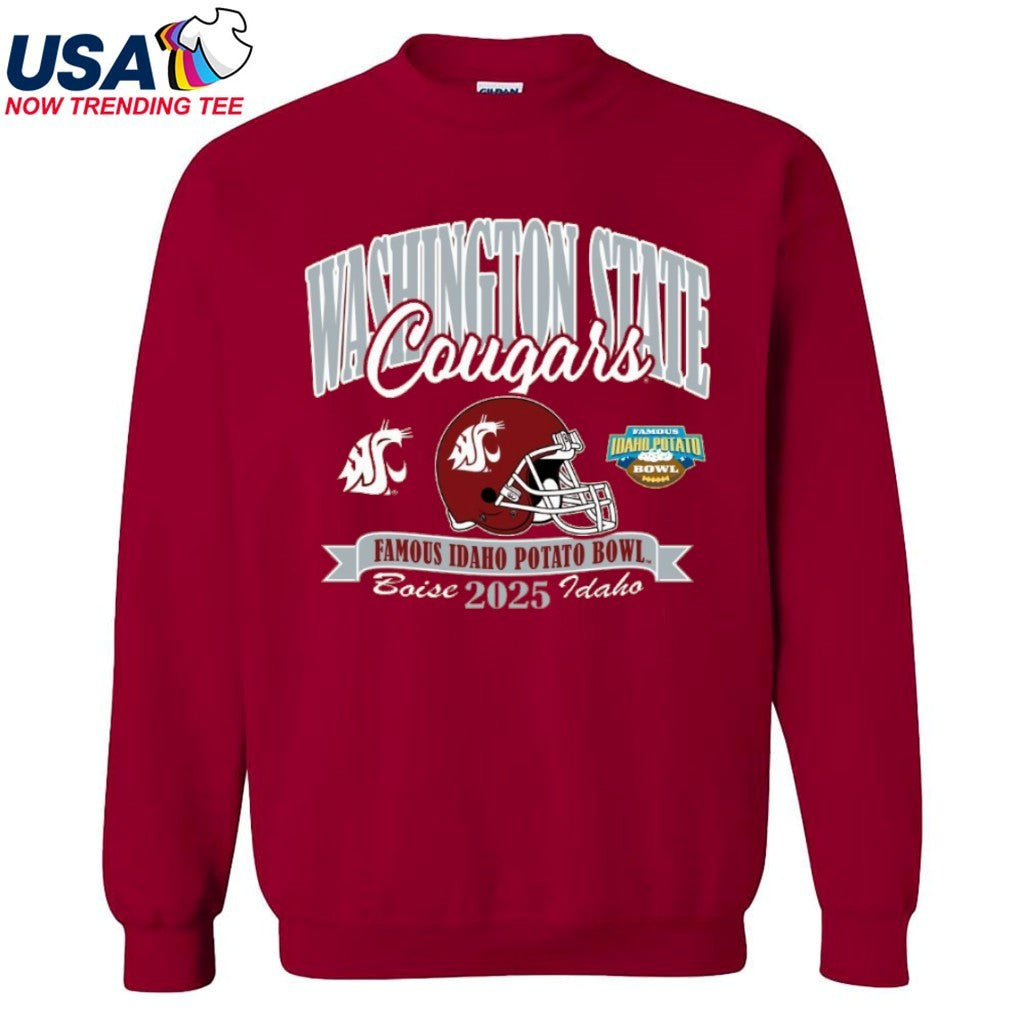 Washington State Cougars Football 2025 Potato Bowl Helmet Shirt