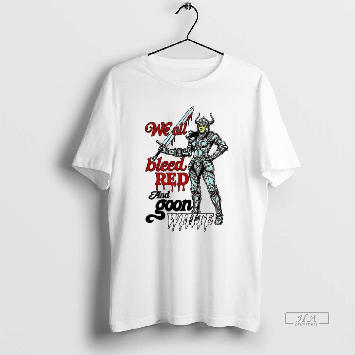 Official We All Bleed Red And Goon White T-Shirts, Hoodie, Sweatshirt | AU01DripNestTees.com