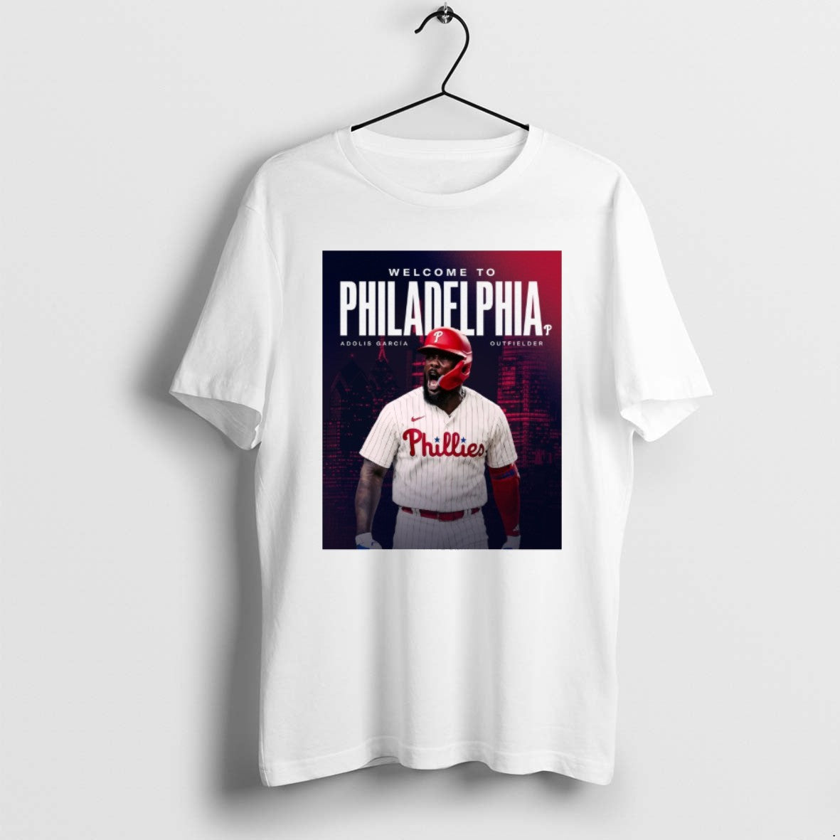 Official Welcome To Philadelphia Phillies Adolis Garcia El Bombi Outfielder T-Shirts, Hoodie, Sweatshirt