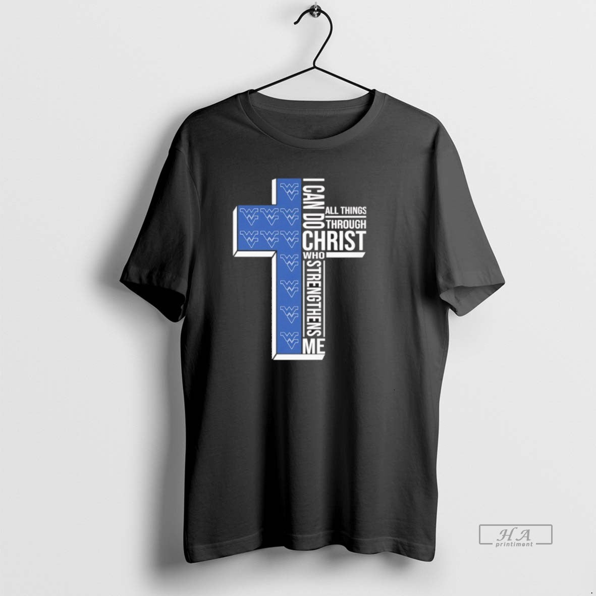 Official West Virginia Mountaineers Cross I Can Do All Things Through Christ Who Strengthen Me T-Shirts, Hoodie, Sweatshirt