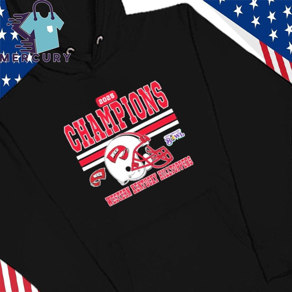 Western Kentucky 2025 New Orleans Bowl Champions Helmet Shirt