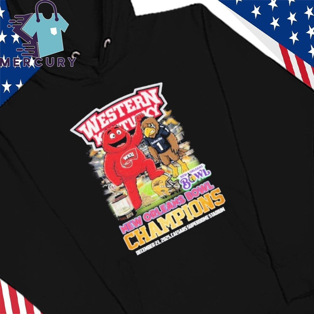 Western Kentucky New Orleans Bowl Champions 2025 Mascot Shirt