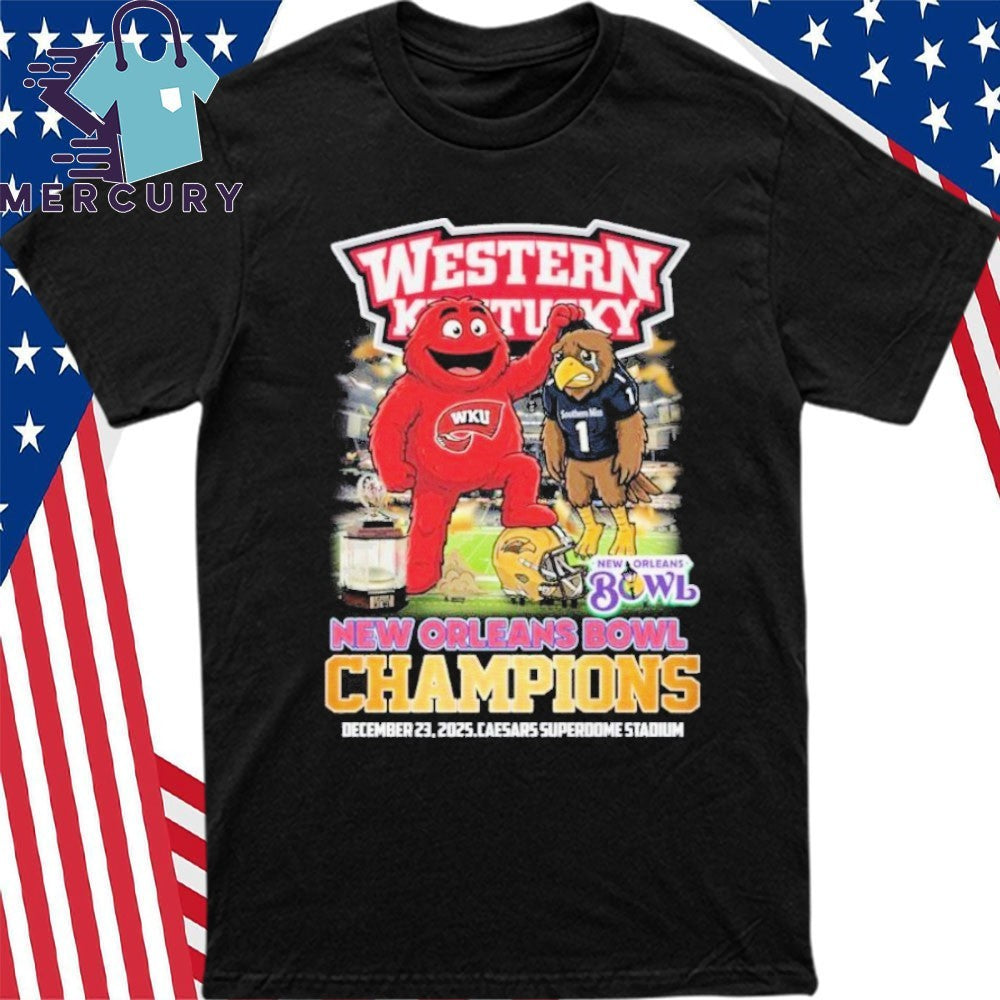 Western Kentucky New Orleans Bowl Champions 2025 Mascot Shirt
