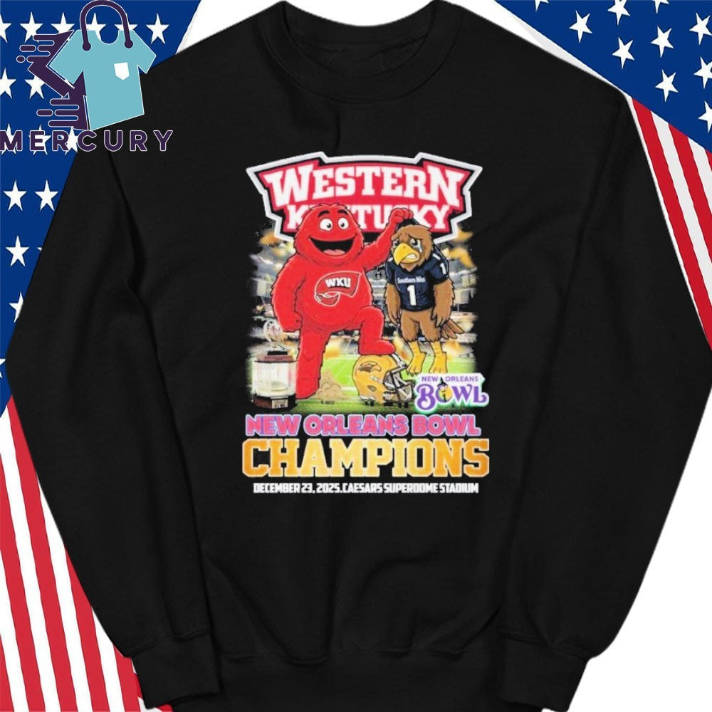 Western Kentucky New Orleans Bowl Champions 2025 Mascot Shirt