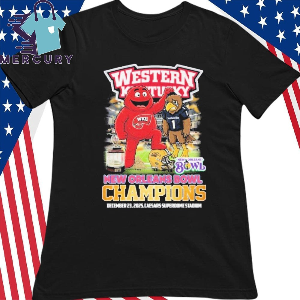 Western Kentucky New Orleans Bowl Champions 2025 Mascot Shirt