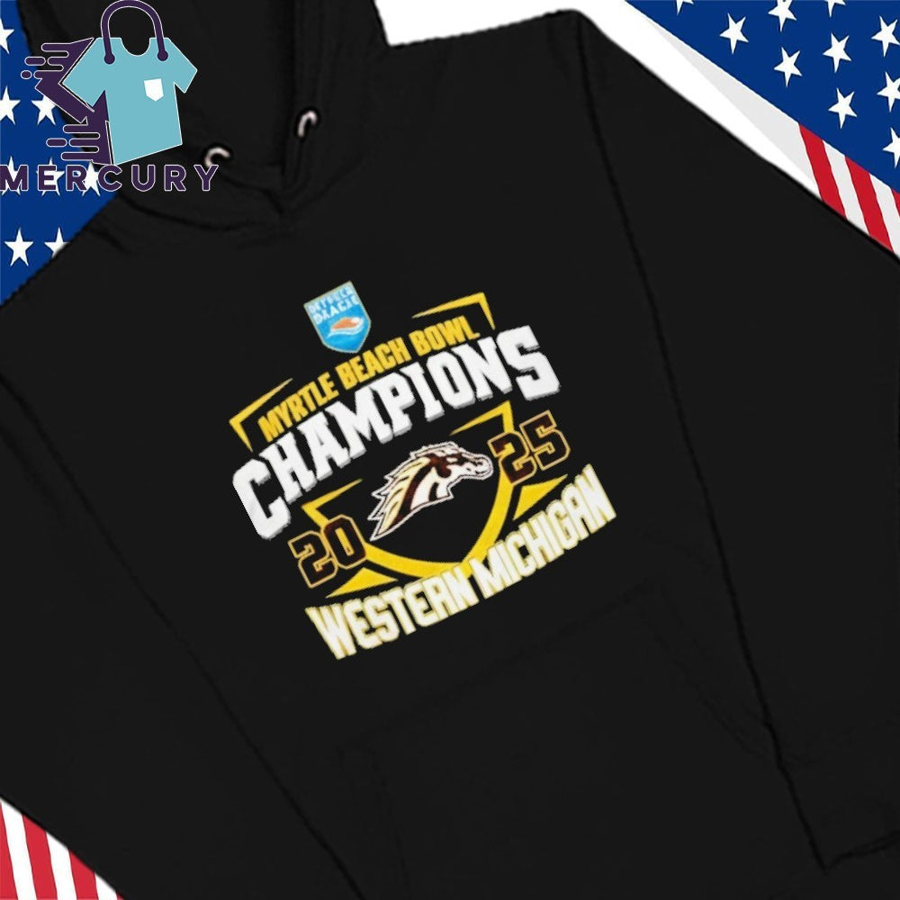 Western Michigan Football 2025 Myrtle Beach Bowl Champions Logo Shirt