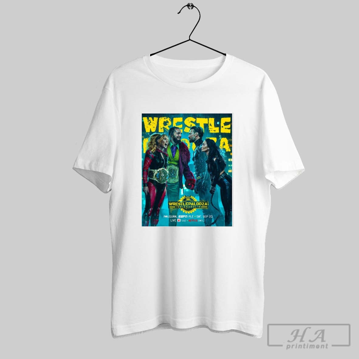 Official Wrestlepalooza Cm Punk Aj Lee Seth Rollins Becky Lynch Saturday September 20th 2025 Artwork