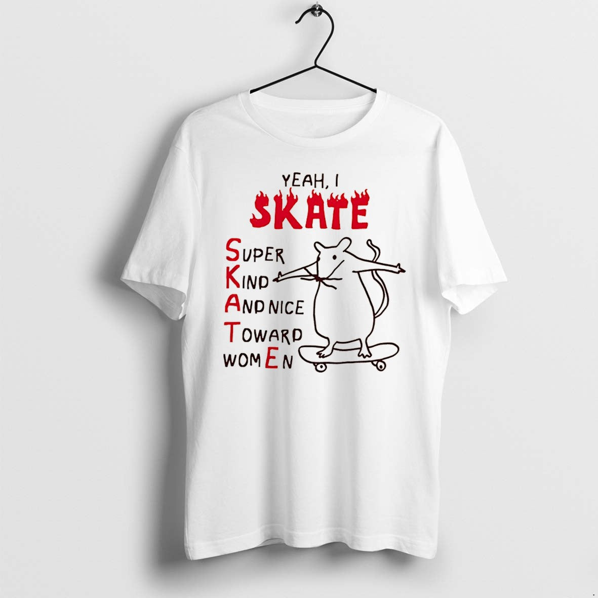 Official Yeah I Skate Super Kind And Nice Toward Women Tee T Shirts Jpg