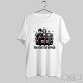 Official You Cant Sit With Us Jack Skeleton Beetlejuice And Edward Scissorhands Halloween Ladies Tee