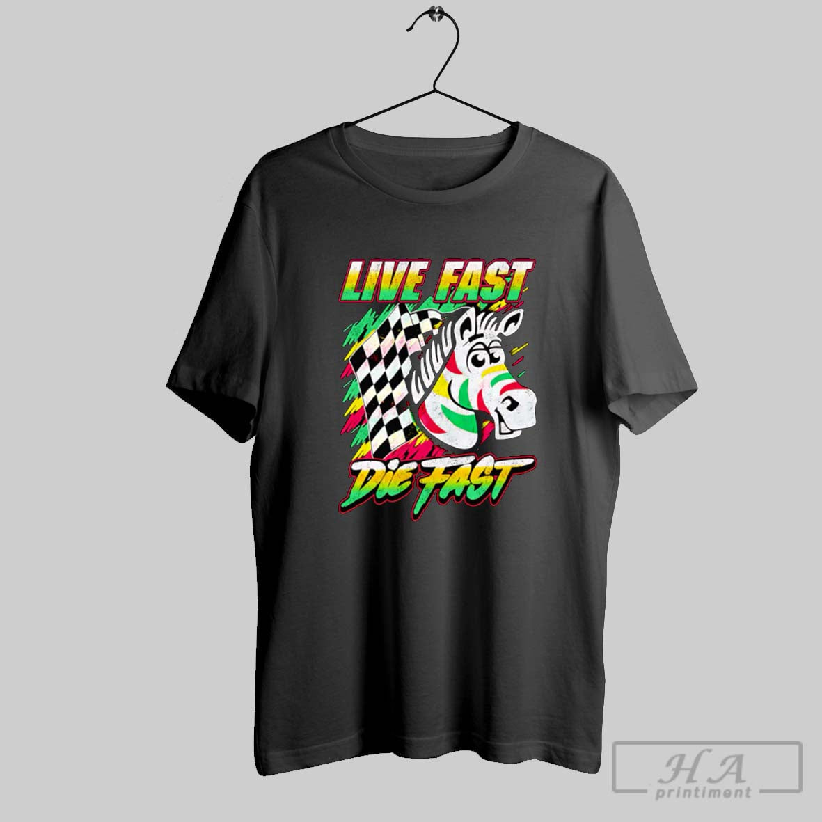 Official Zebra Live Fast Die Fast Poster
