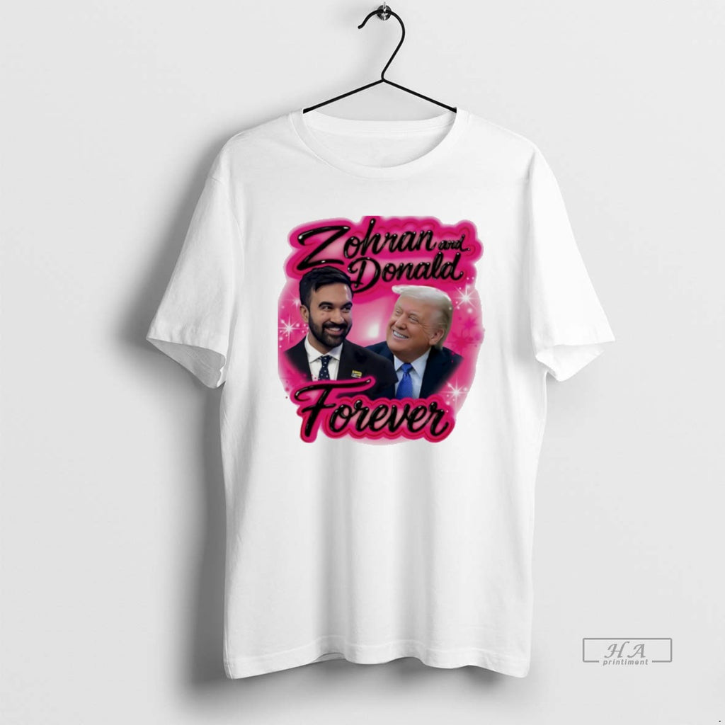 Official Zohran And Donald Forever Airbrush Graphic T-Shirts, Hoodie, Sweatshirt | AU01DripNestTees.com