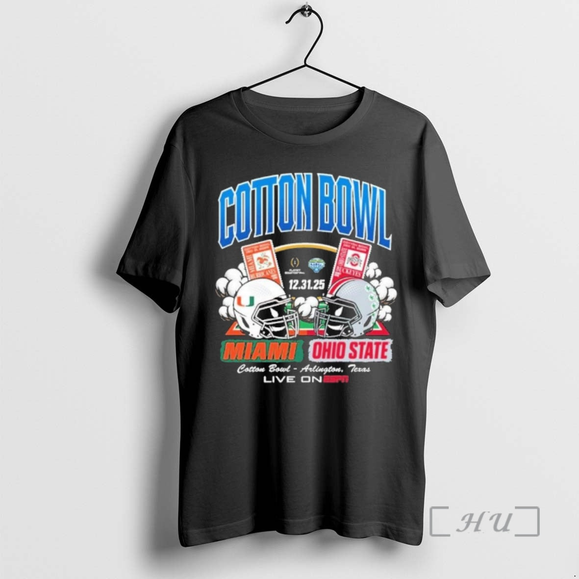 Officials 2025 Cotton Bowl Head To Head Miami Vs Osu T-Shirts, Hoodie, Sweatshirt | AU01DripNestTees.com