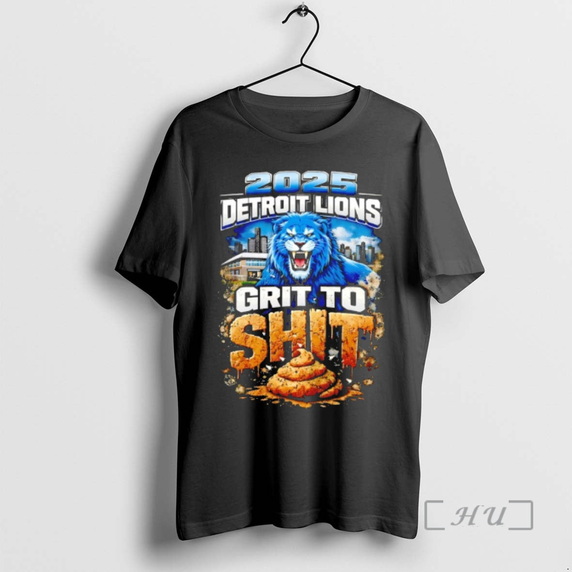Officials 2025 Detroit Lions Grit To Shit Mascot T-Shirts, Hoodie, Sweatshirt | AU01DripNestTees.com