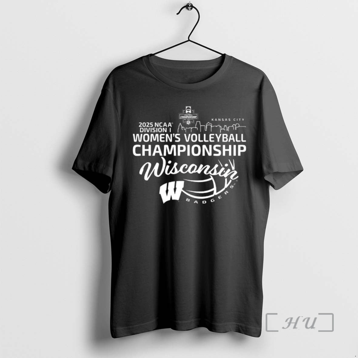 Officials 2025 Ncaa Division I Kansas City Wisconsin Badgers 2025 Womens Volleyball Championships Bound Premium T-Shirts,...