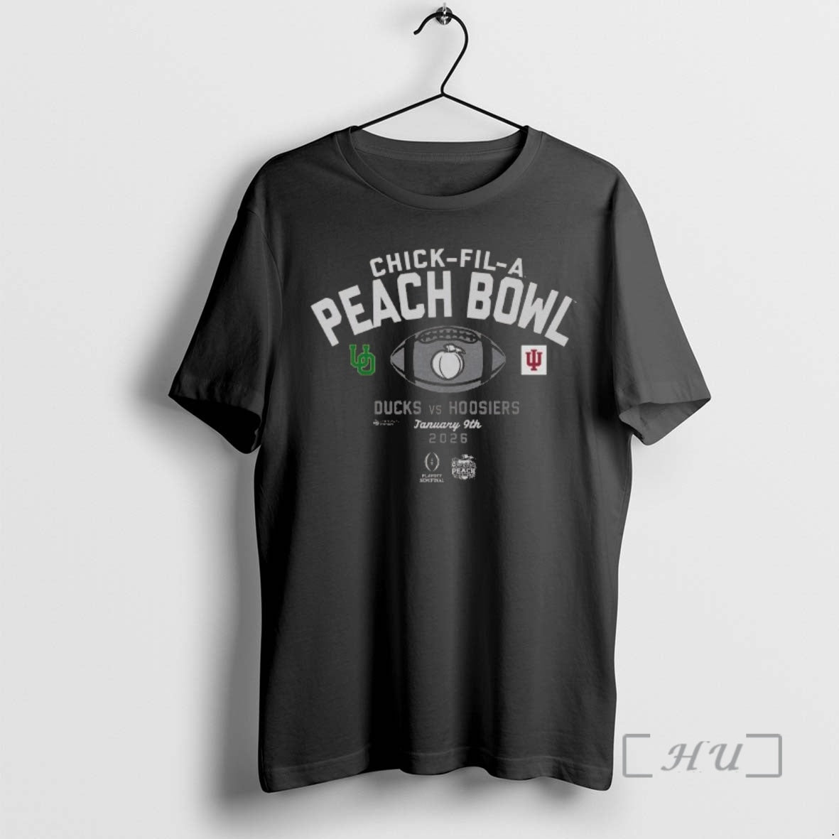 Officials 2026 Chick Fil A Peach Bowl 2 Team Ducks Vs Hoosiers Jan 9th 2026 T-Shirts, Hoodie, Sweatshirt
