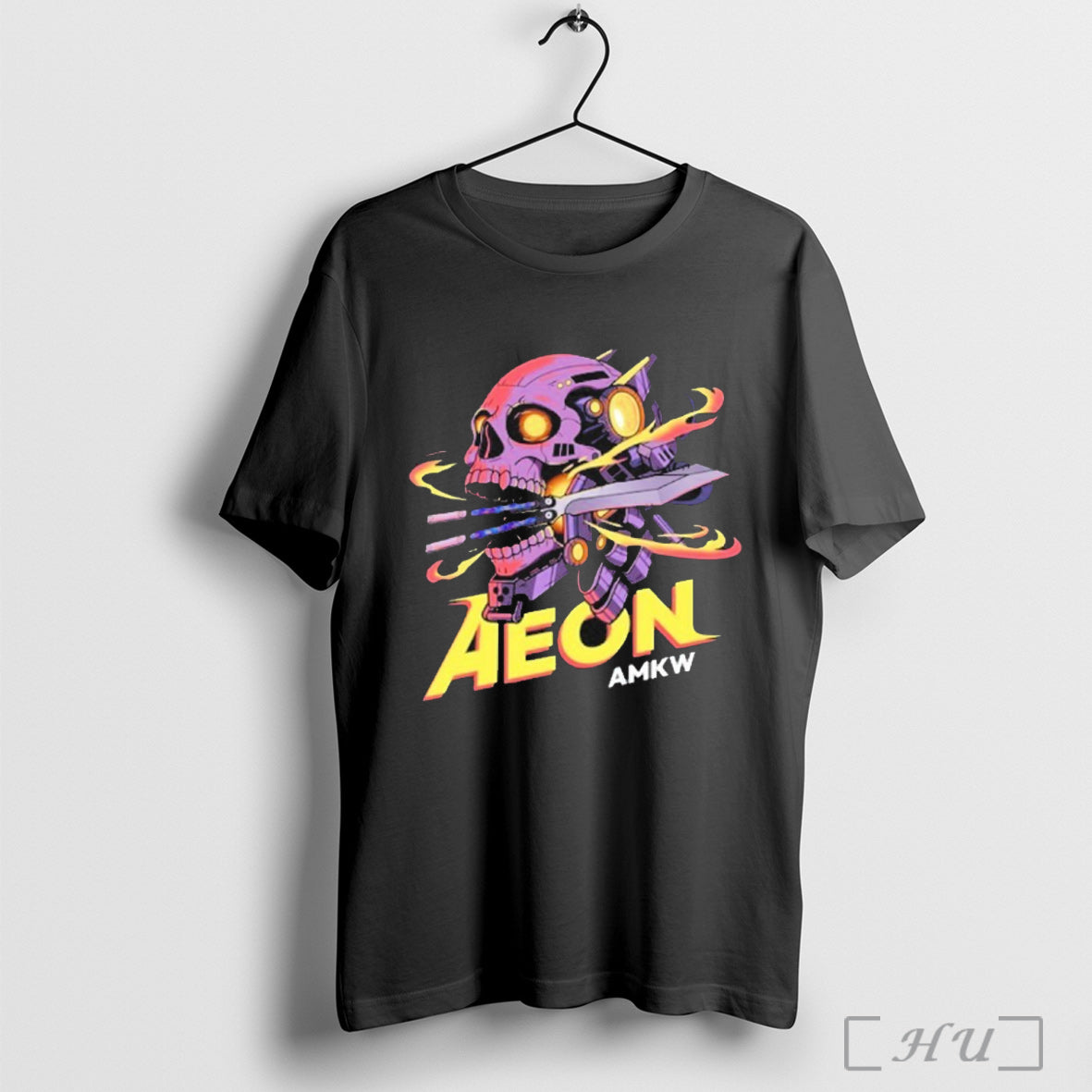 Officials Amkw Aeon Skull Full Color Logo T Shirt