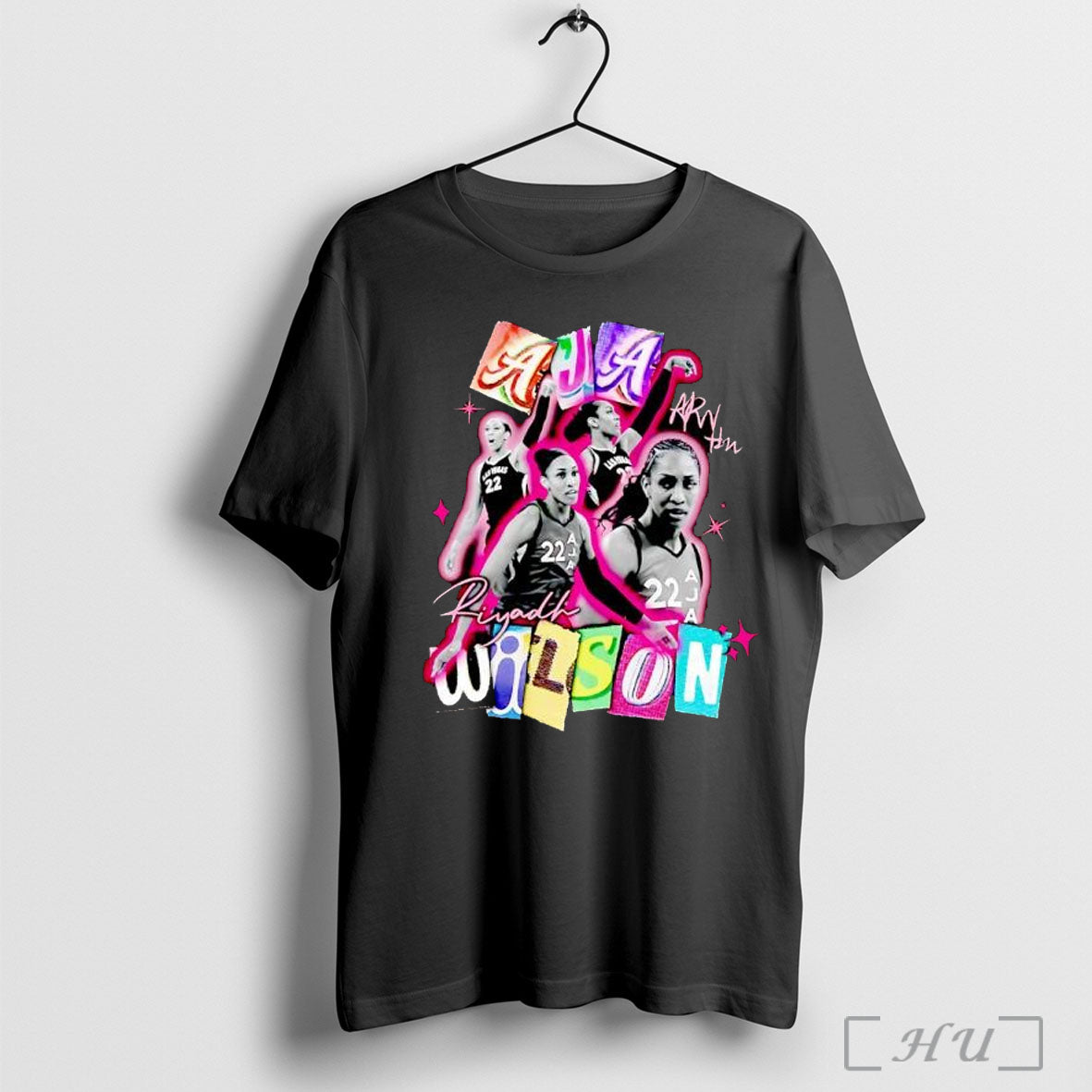 Officials Aja Wilson Riyadh Wnba Basketball Player Number 22 T Shirt
