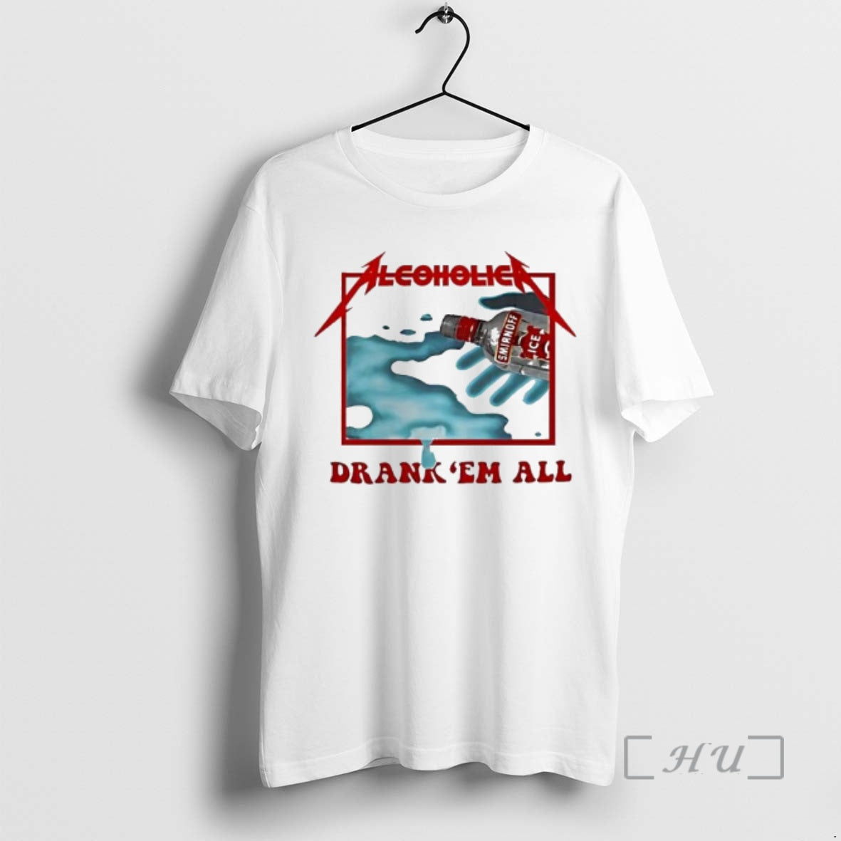 Officials Alcoholica Metallica Drank Em All Vodka Smirnoff Ice T-Shirts, Hoodie, Sweatshirt | AU01DripNestTees.com
