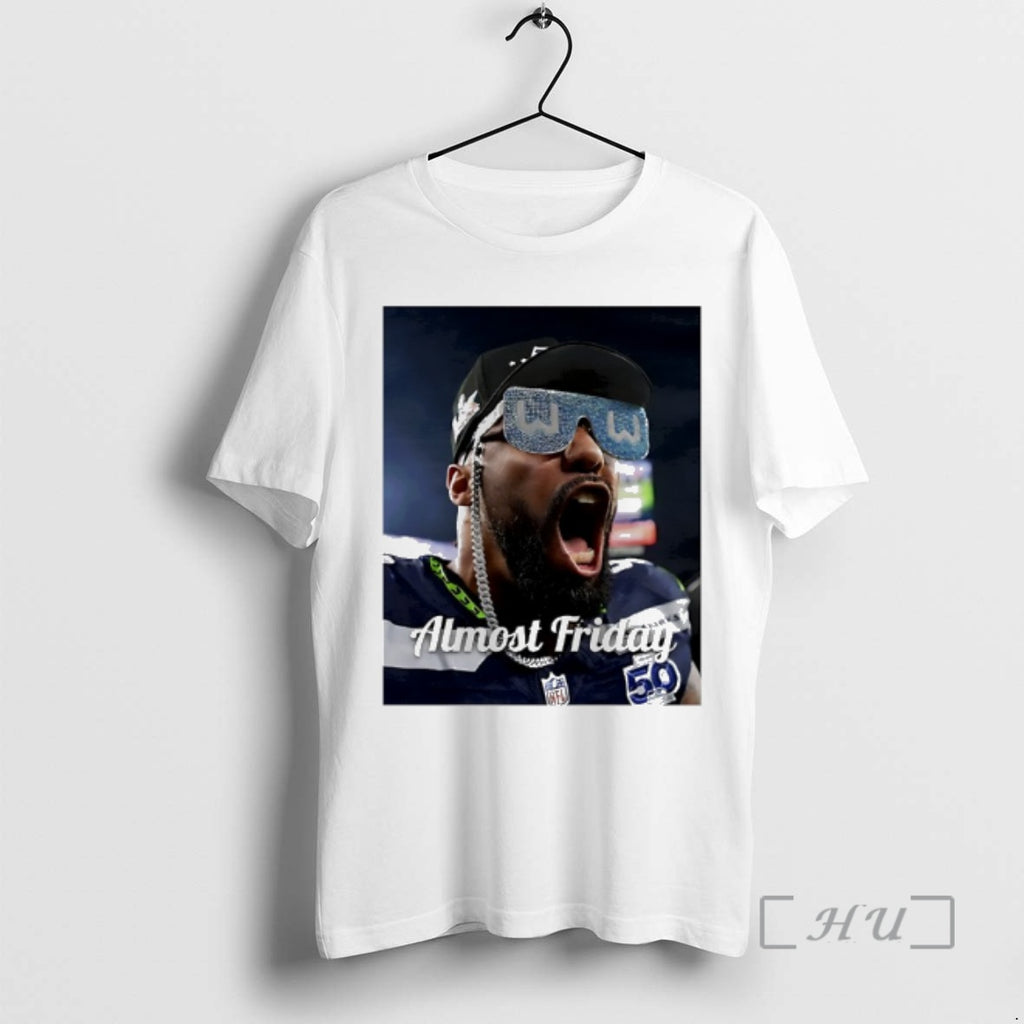 Officials Almost Friday W Glasses Seahawks Leonard Williams T-Shirts, Hoodie, Sweatshirt | AU01DripNestTees.com