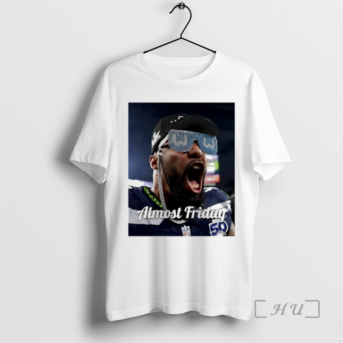Officials Almost Friday W Glasses Seahawks Leonard Williams T-Shirts, Hoodie, Sweatshirt | AU01DripNestTees.com