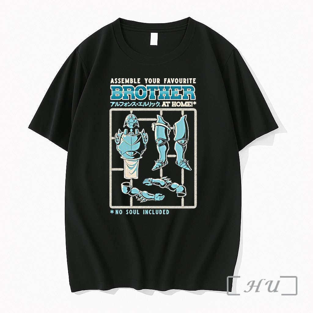 Officials Alphonse Elric Assemble Your Favourute Brother At Home No Soul Included Premium T Shirts