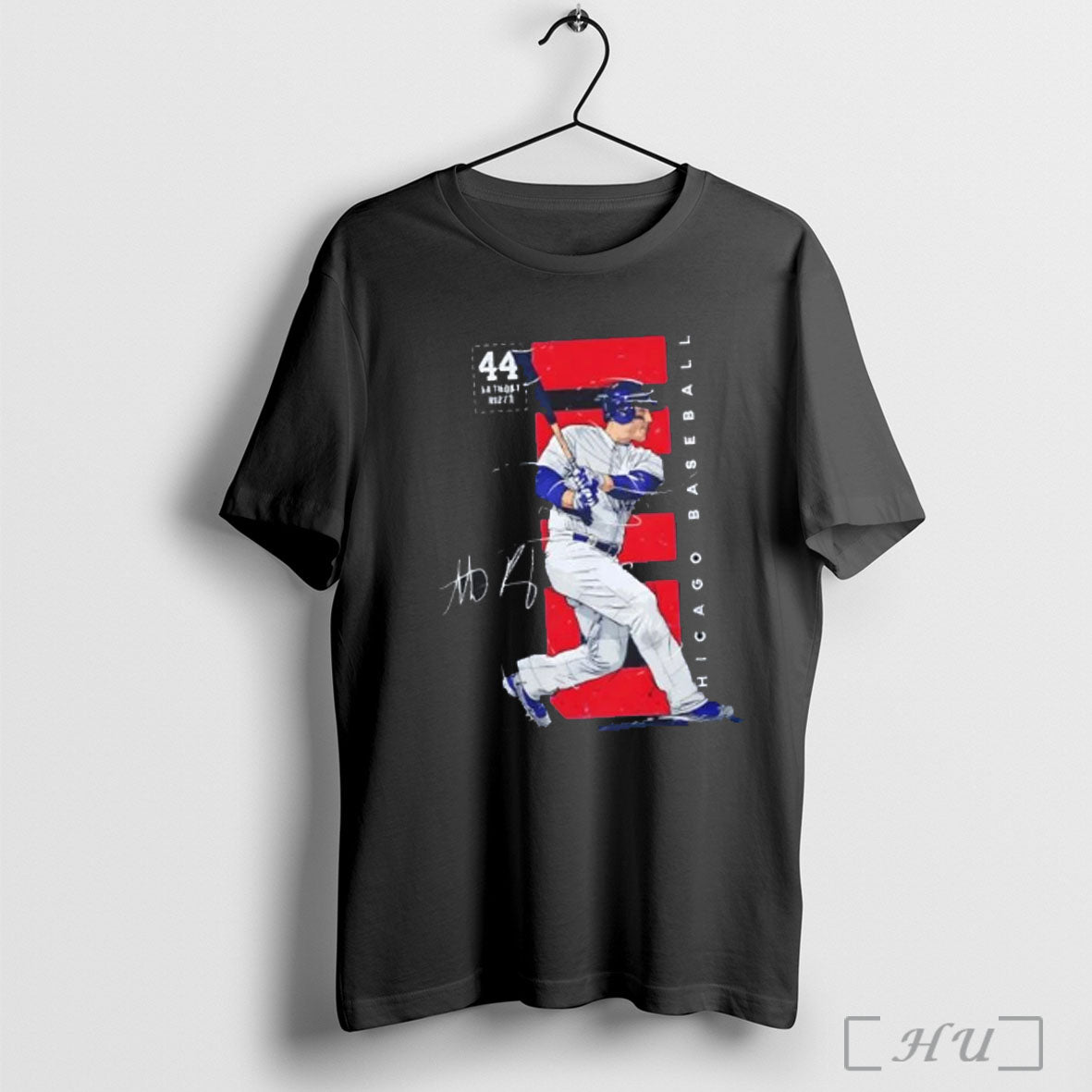 Officials Anthony Rizzo Chicago Cubs Baseball Vertical Signature T Shirt