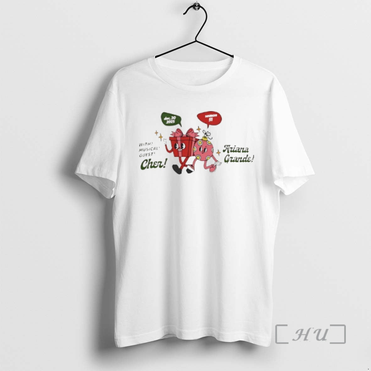 Officials Ariana Grande With Musical Guest Cher And Your Host Season 51 Dec 20 2025 T-Shirts, Hoodie, Sweatshirt