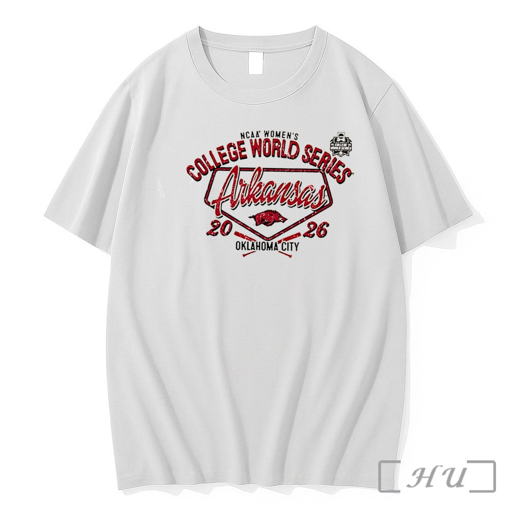 Officials Arkansas Razorbacks 2026 Womens College World Series Bound Logo Tee Premium T Shirts Sweater