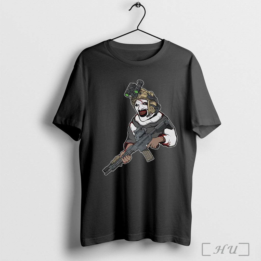Officials Art The Clown Army Terrifier Character Halloween T Shirt