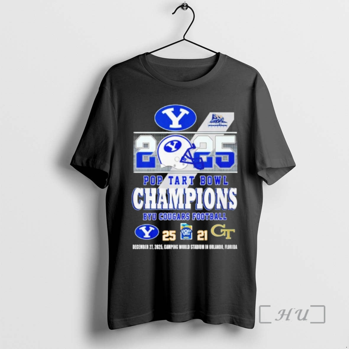 Officials Byu Cougars 2025 Pop Tarts Bowl Champions Helmet Score T-Shirts, Hoodie, Sweatshirt | AU01DripNestTees.com