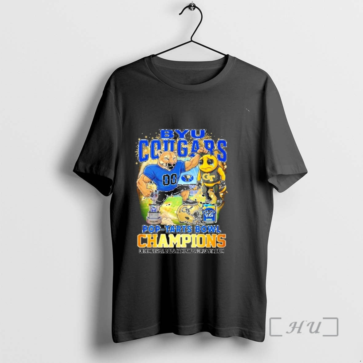 Officials Byu Cougars 2025 Pop Tarts Bowl Champions Mascot T-Shirts, Hoodie, Sweatshirt | AU01DripNestTees.com