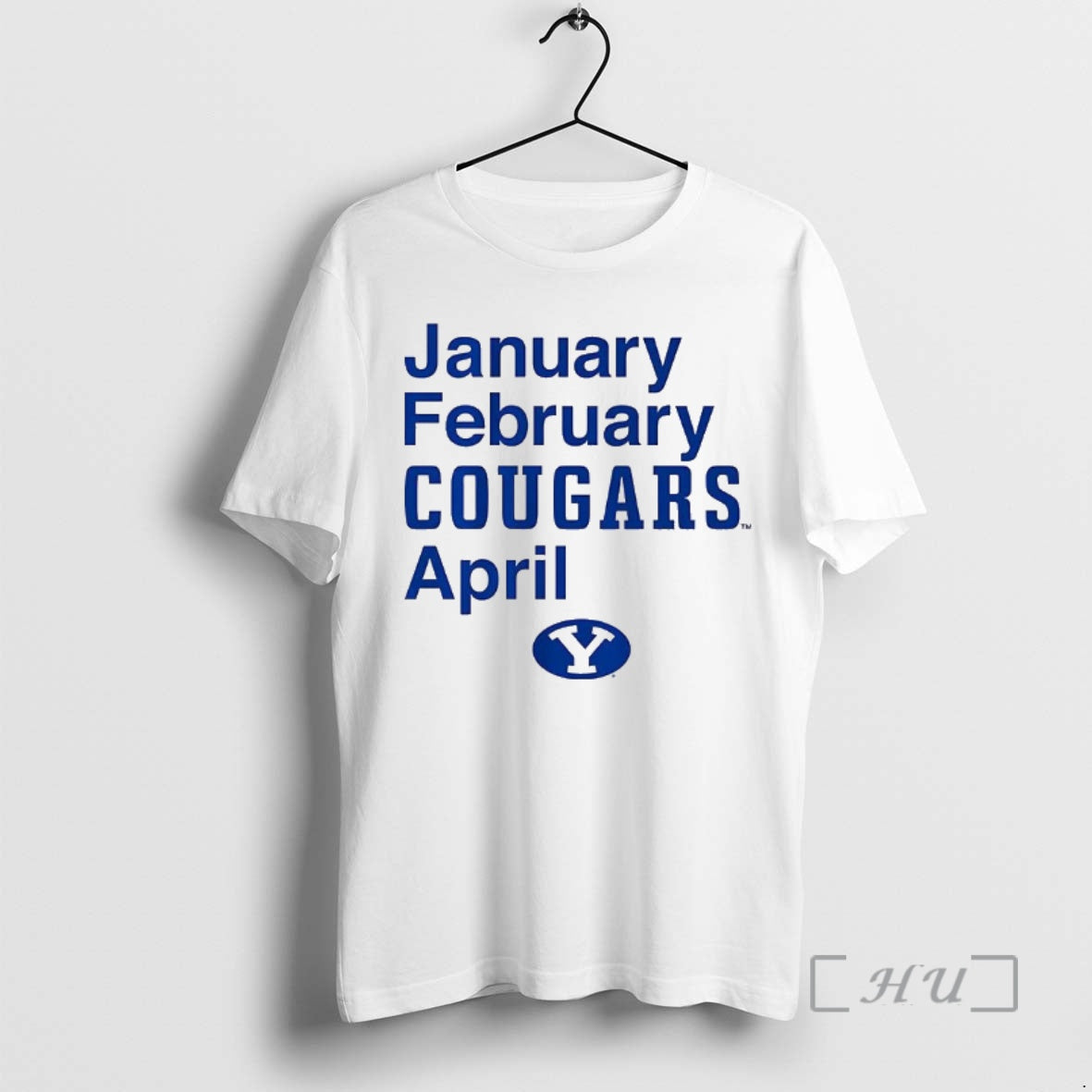 Officials Byu Cougars Football January February Cougars April Logo T-Shirts, Hoodie, Sweatshirt | AU01DripNestTees.com