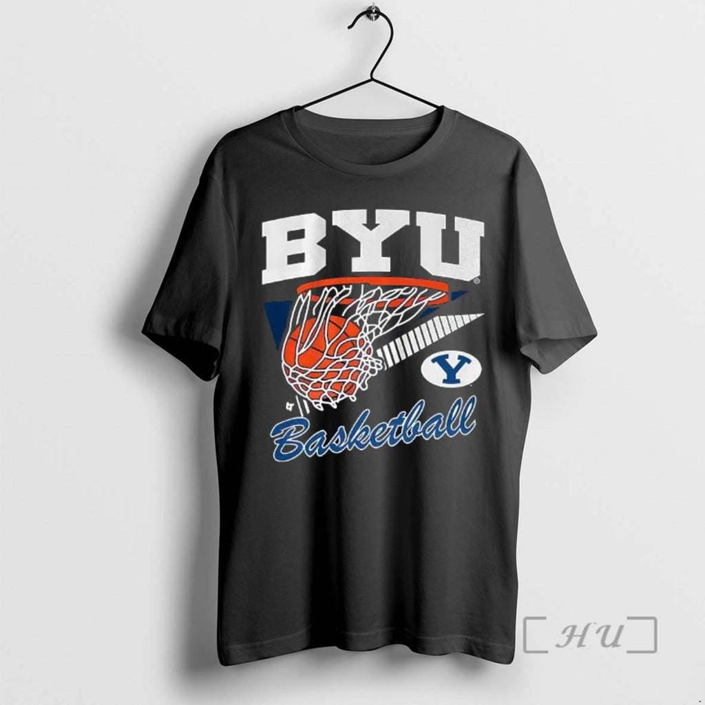 Officials Byu Cougars Basketball Ball And Basket Retro Swish T-Shirts, Hoodie, Sweatshirt | AU01DripNestTees.com