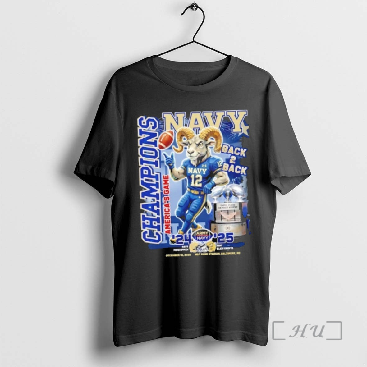 Officials Back 2 Back 2024 25 Americas Game Champions Navy Midshipmen Vs Army Black Knights T-Shirts, Hoodie, Sweatshirt