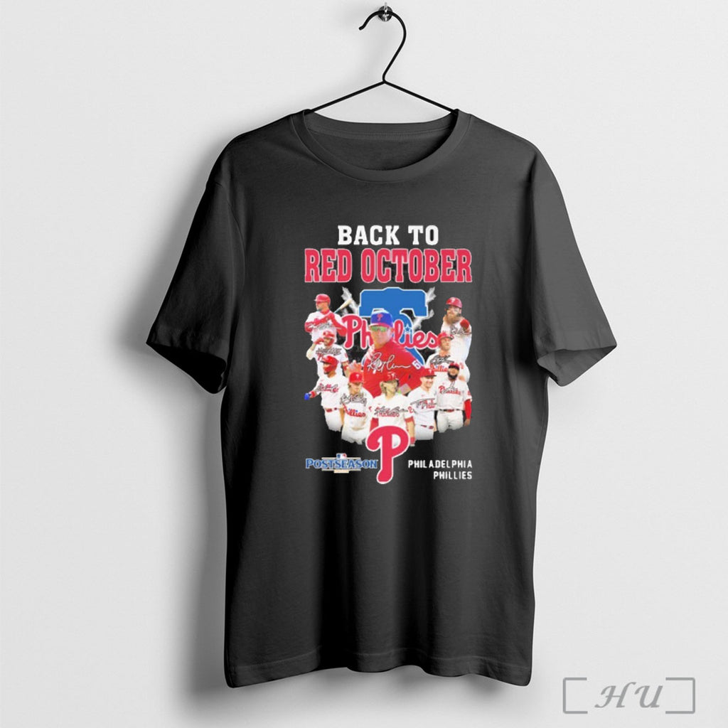 Officials Back To Red October Postseason Philadelphia Phillies Team Player T Shirt