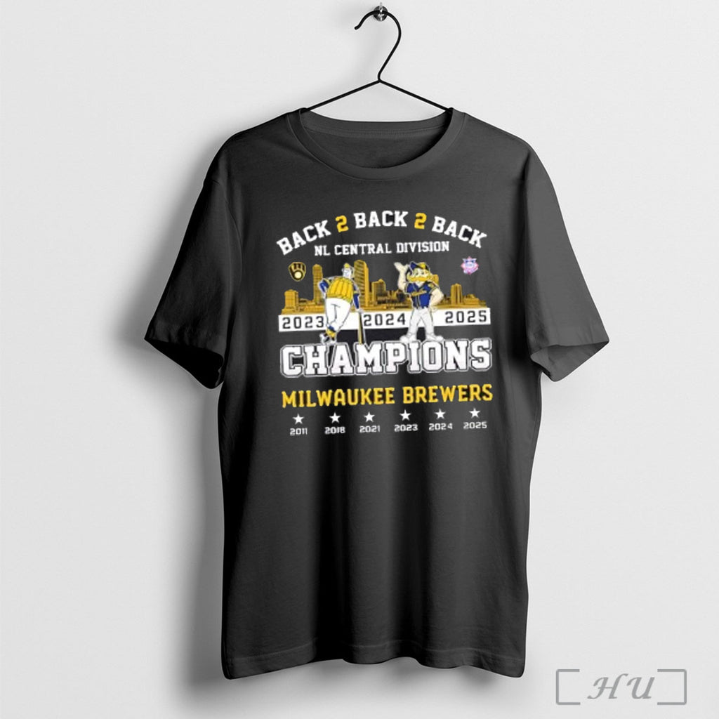 Officials Back To Back To Back 2025 Nl Central Division Champions Milwaukee Brewers Mascot